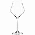Verre à vin 550 ml en verre transparent à pied forme tulipe