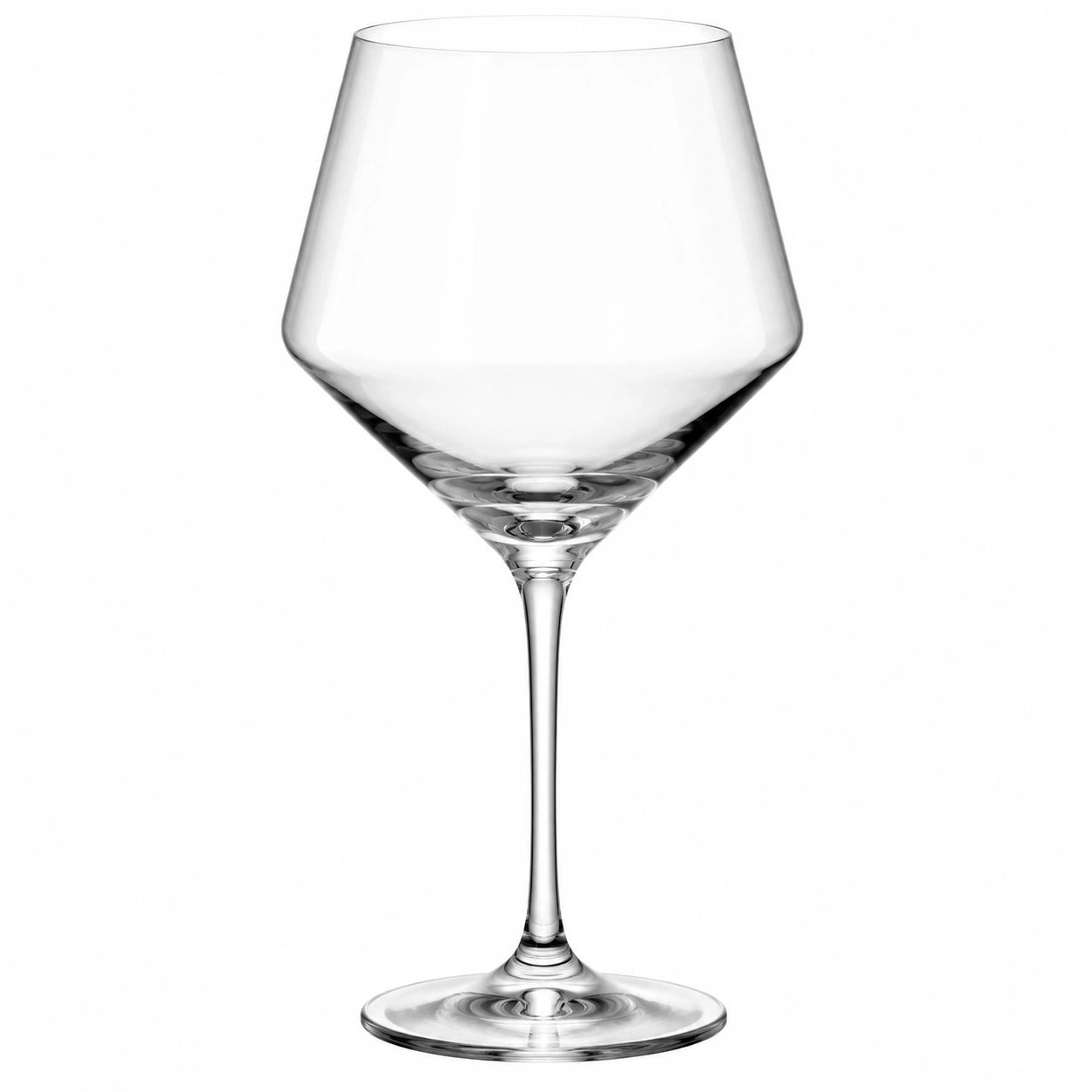 Verre à vin 550 ml en verre transparent à pied forme ballon