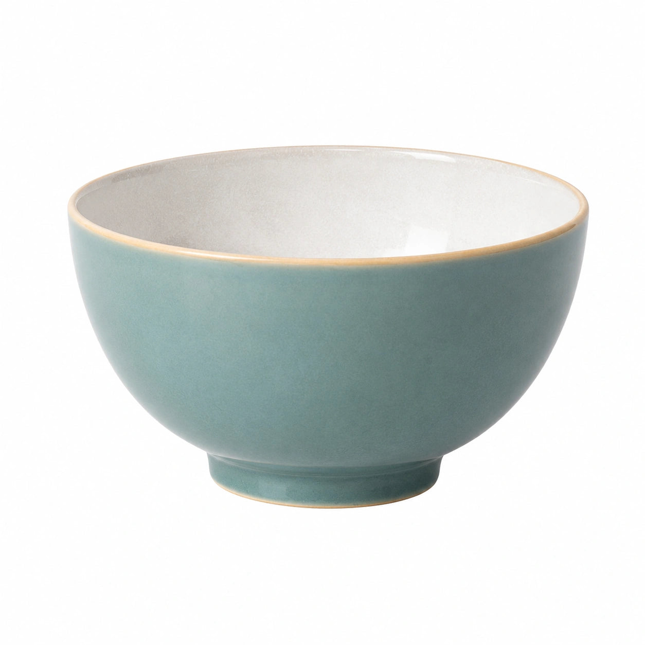 Bol 500 ml en céramique bleu vert style épuré pour repas et desserts