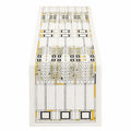 Chemin de table 180 x 33 cm en polyester blanc motif géométrique style architectural