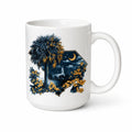 Mug 325 ml en céramique blanc à motif nocturne style décoratif